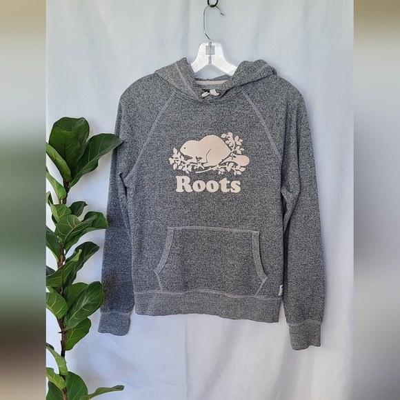 Roots Tops - Roots Hoodie - Salt and Pepper  - size S